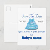 Sla de datum op voor het briefkaart van de babyjon (Voorkant / Achterkant)