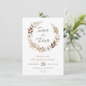 "Sla de datum op voor onze grote dag: [ Namen van  Kaart (Staand voorkant)