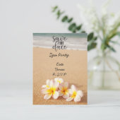 Sla de datum op voor Spa Meditation Yoga Plumeria Briefkaart (Staand voorkant)