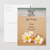 Sla de datum op voor Spa Meditation Yoga Plumeria Briefkaart (Voorkant / Achterkant)