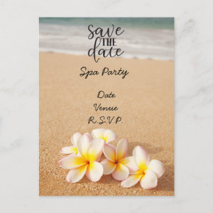 Sla de datum op voor Spa Meditation Yoga Plumeria Briefkaart