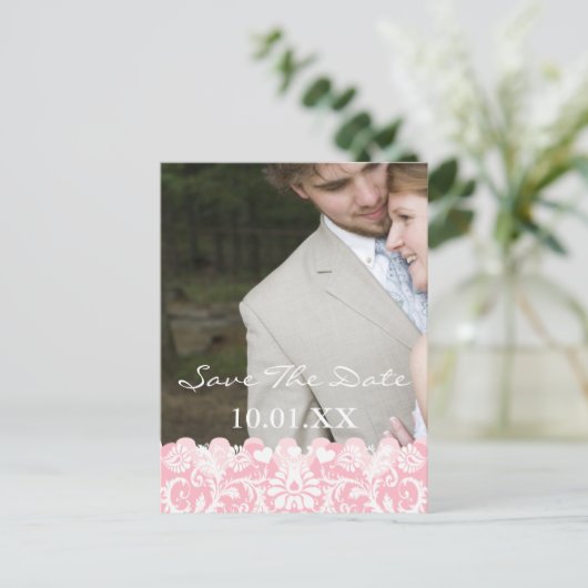 Sla de datum op waarop uw Verloving is foto Briefkaart (Staand voorkant)