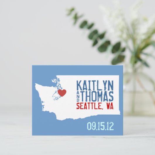 Sla de datum op - - Washington Save The Date (Staand voorkant)