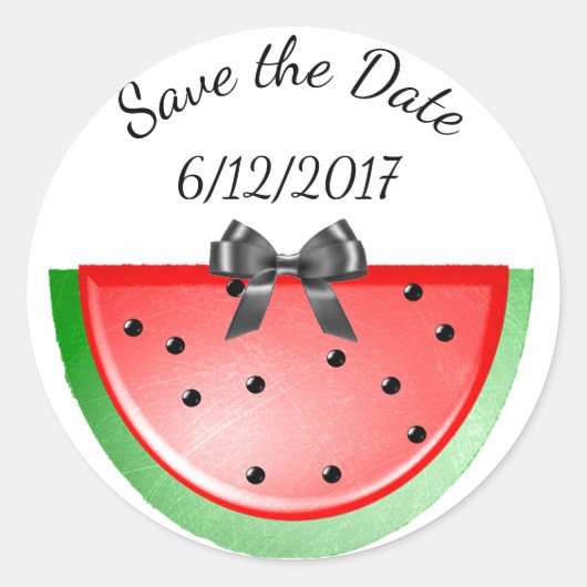 Sla de datum op, Watermelon Stickers gepersonalise (Voorkant)