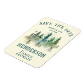 Sla de datum op Waterverf PineTrees Family Reunion Magneet (Linkerzijde)