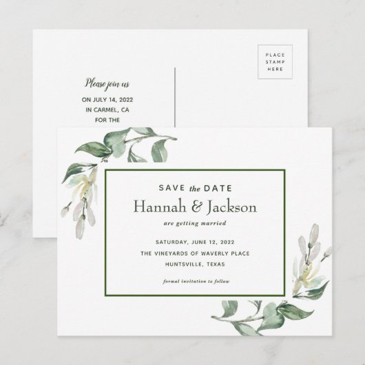 Sla de datum op *Waverly Place* Briefkaart (Voorkant / Achterkant)