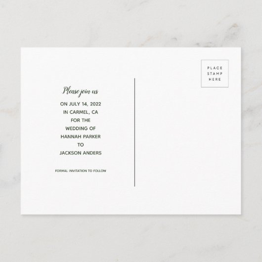 Sla de datum op *Waverly Place* Briefkaart (Achterkant)