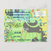 Sla de datum op - Western Grunge - Gepersonaliseer Aankondigingskaart (Achterkant)