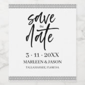 Sla de datum op Wijnetiket Wijn Etiket (Enkel label)