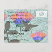 Sla de datum op Wilde bloemen Aankondigingskaart (Achterkant)