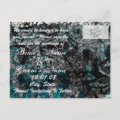 Sla de datum op - Winter / herfst bruiloft Aankondigingskaart (Achterkant)