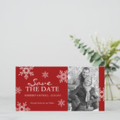 Sla de datum op - Winter Wedding Photo Cards Save The Date (Staand voorkant)