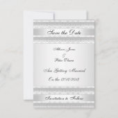 Sla de datum op zilver wit kaart (Voorkant)