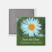 sla de datum op, zuiver witte melkbloem groen magneet (Voorkant / Achterkant)