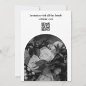 sla de datum op zwart en wit elegant uniek save the date (Achterkant)