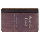 Sla de Datum  Paarse Boek Magnet Magneet (Horizontaal)