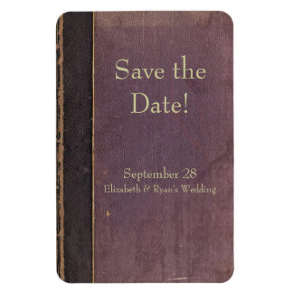 Sla de Datum  Paarse Boek Magnet Magneet