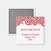 Sla de datum Paisleys Elegante Indische Magneet (Voorkant / Achterkant)