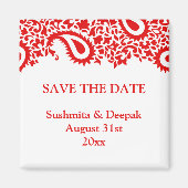 Sla de datum Paisleys Elegante Indische Magneet (Voorkant)