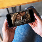 Sla de datum Photo Classy Calligraphy Script op Save The Date