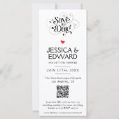 Sla de datum PhotoBooth QR Code Zwart Wit Chic op (Achterkant)