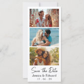 Sla de datum PhotoBooth QR Code Zwart Wit Chic op (Voorkant)