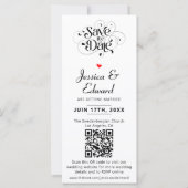 Sla de datum PhotoBooth QR Code Zwart Wit Chic op (Achterkant)