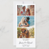 Sla de datum PhotoBooth QR Code Zwart Wit Chic op (Voorkant)