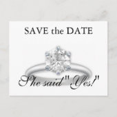 Sla de datum Platinum Diamond Ring Kaarten (Voorkant)