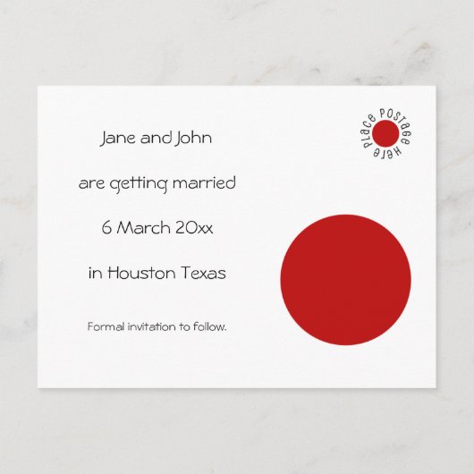 Sla de datum Polka Dots Briefkaart Sjabloon op (Achterkant)