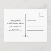 Sla de datum roze en Roos gouden fijne kunst op Aankondigingskaart (Achterkant)