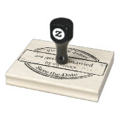 Sla de Datum rubber-stempel Groot op | Naam en dat Rubberstempel (Stempel)