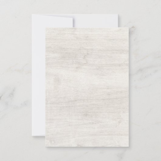 Sla de datum rustiek hout & eucalyptus botanisch kaart (Achterkant)