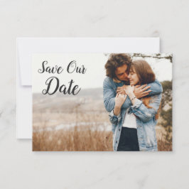 Sla de datum rustieke Floral Skull Boho fotokaart Save The Date