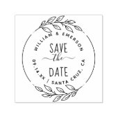 Sla de datum rustieke handgetekende script & takke zelfinktende stempel (Design)