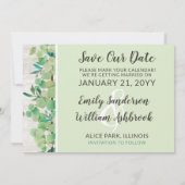 Sla de datum rustieke houten botanische 3-foto kaa kaart (Achterkant)