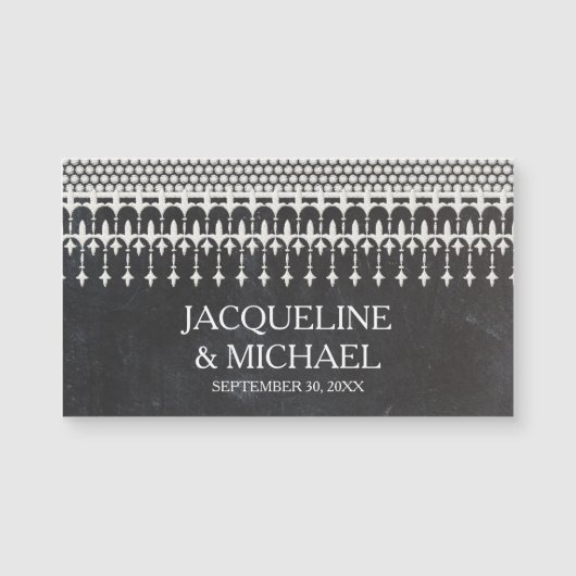 Sla de datum rustieke kant krijtbord (Voorkant)