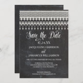 Sla de datum rustieke kant krijtbord kaart (Voorkant / Achterkant)