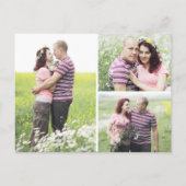 Sla de datum rustieke Rozen foto collage Briefkaar Briefkaart (Achterkant)