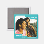 Sla de datum Scallop Blue Magnet op (Voorkant / Achterkant)