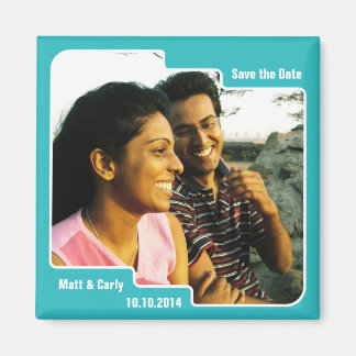 Sla de datum Scallop Blue Magnet op