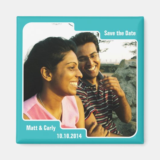 Sla de datum Scallop Blue Magnet op (Voorkant)