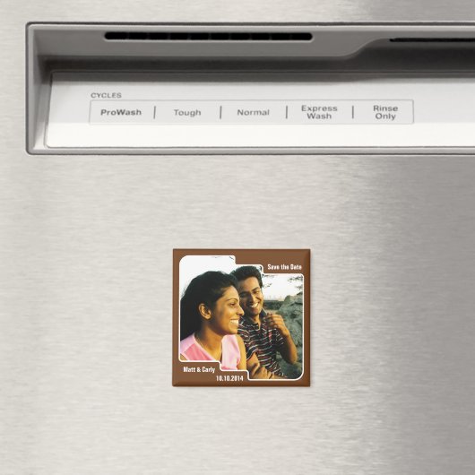 Sla de datum Scallop Brown Magnet op (Insitu (Vaatwasser))