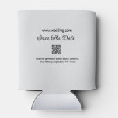 Sla de datum scan QR bruiloft website moderne teks Blikjeskoeler (Achterkant)