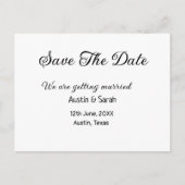 Sla de datum scan QR bruiloft website moderne teks Briefkaart (Voorkant)