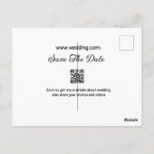 Sla de datum scan QR bruiloft website moderne teks Briefkaart (Achterkant)