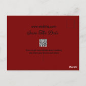 Sla de datum scan QR bruiloft website moderne teks Briefkaart (Achterkant)