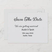 Sla de datum scan QR bruiloft website moderne teks Briefkaart (Voorkant / Achterkant)