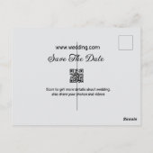 Sla de datum scan QR bruiloft website moderne teks Briefkaart (Achterkant)
