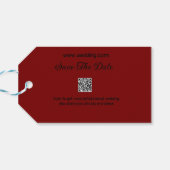 Sla de datum scan QR bruiloft website moderne teks Cadeaulabel (Achterkant Horizontaal)